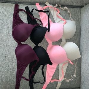 4 pairs of 34B Victoria’s Secret PINK Push-up Bras